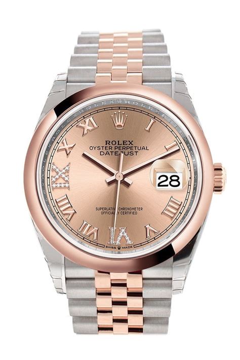 rolex datejust 36 two tone rose gold|rolex datejust 36mm price.